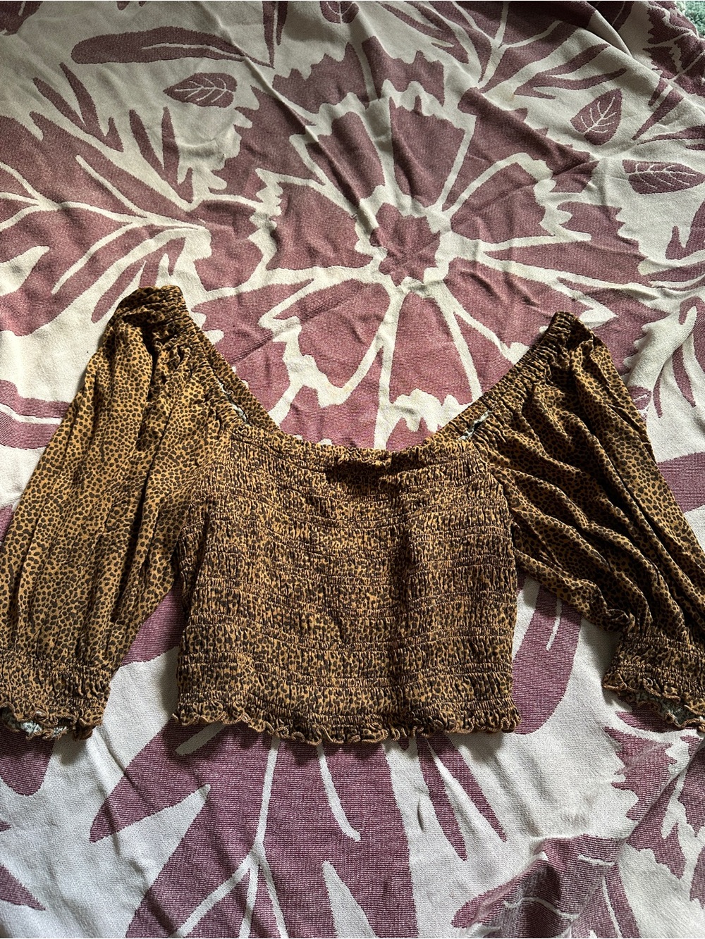 UO Crop Smocked Top